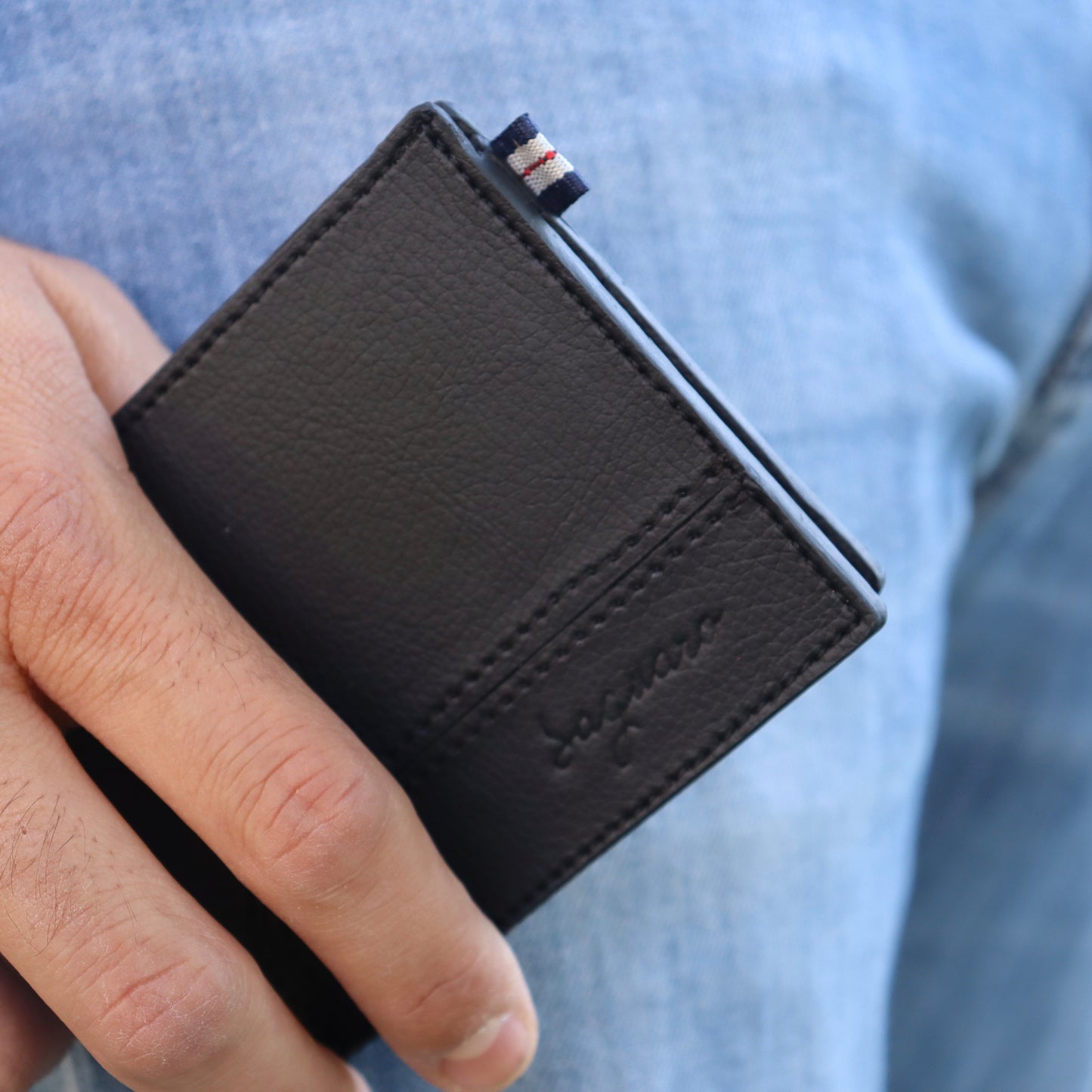 CACTUS LEATHER MONEY CLIP WALLET - DAINTREE