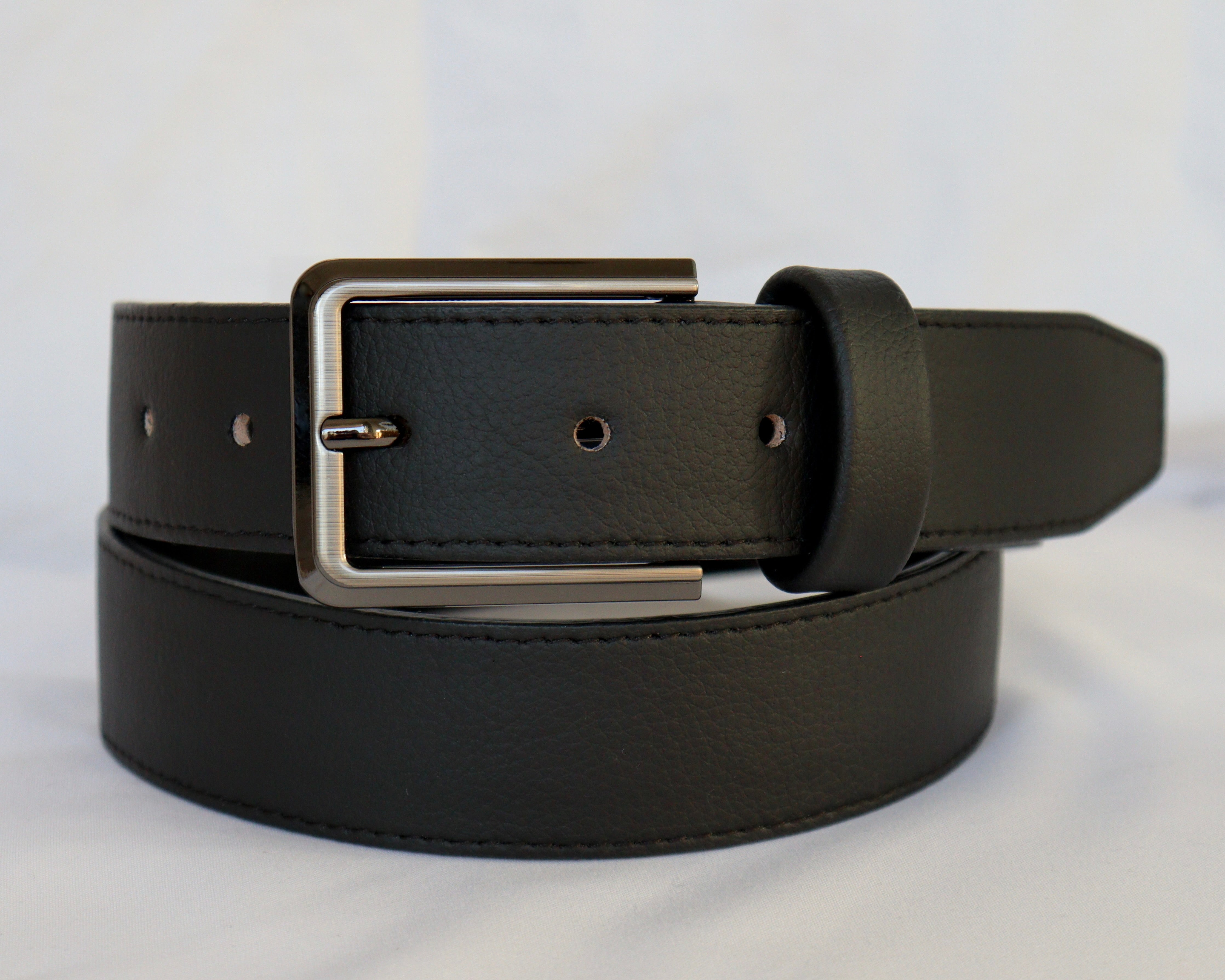 Lv belt Black / Silver Buckle - Size 80 Cm / 26-28 for Sale in